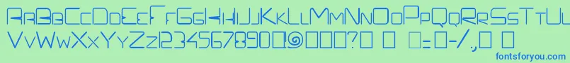フォントPrefelectrique – 青い文字は緑の背景です。