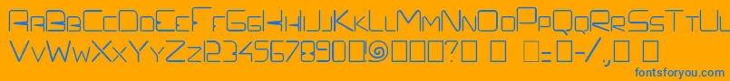 Prefelectrique Font – Blue Fonts on Orange Background