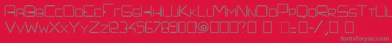 Prefelectrique-Schriftart – Graue Schriften auf rotem Hintergrund