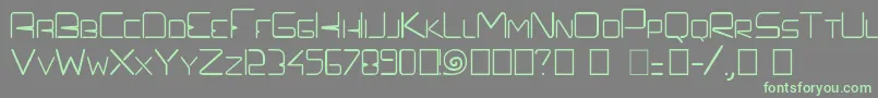 Prefelectrique Font – Green Fonts on Gray Background