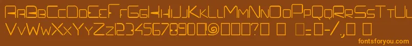 Prefelectrique Font – Orange Fonts on Brown Background
