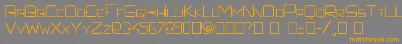 Prefelectrique Font – Orange Fonts on Gray Background