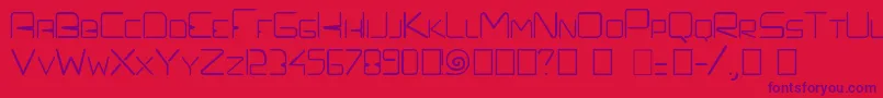 Prefelectrique Font – Purple Fonts on Red Background