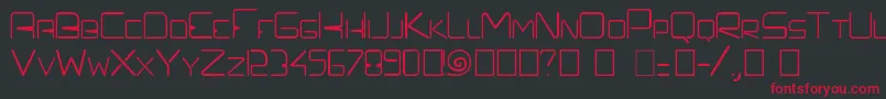 フォントPrefelectrique – 黒い背景に赤い文字