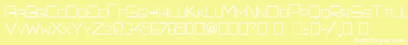 Prefelectrique Font – White Fonts on Yellow Background