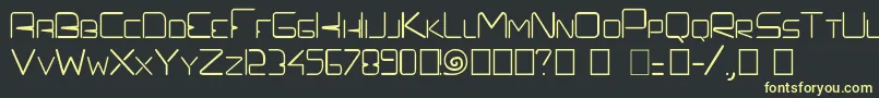 Prefelectrique Font – Yellow Fonts on Black Background