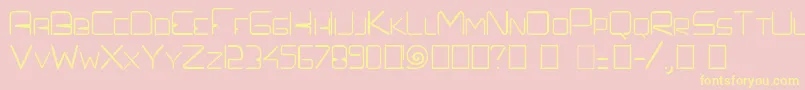 Prefelectrique Font – Yellow Fonts on Pink Background