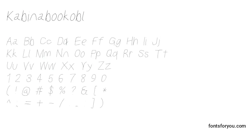 Kabinabookobl-fontti – aakkoset, numerot, erikoismerkit