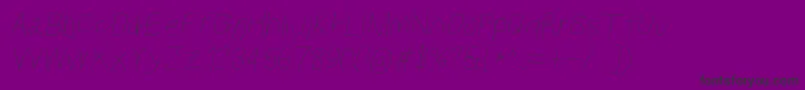 Шрифт Kabinabookobl – чёрные шрифты на фиолетовом фоне
