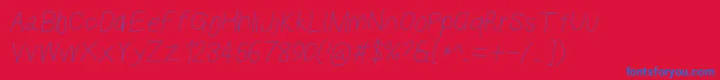 Kabinabookobl Font – Blue Fonts on Red Background