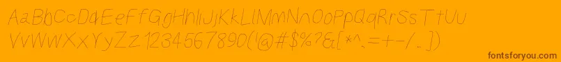 Kabinabookobl Font – Brown Fonts on Orange Background