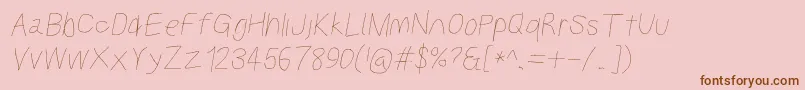 Kabinabookobl Font – Brown Fonts on Pink Background