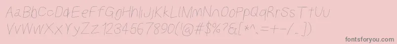 Шрифт Kabinabookobl – серые шрифты на розовом фоне