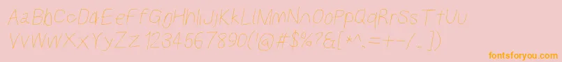 Шрифт Kabinabookobl – оранжевые шрифты на розовом фоне
