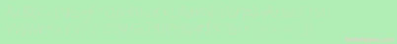 フォントKabinabookobl – 緑の背景にピンクのフォント