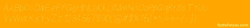 Kabinabookobl Font – Yellow Fonts on Orange Background