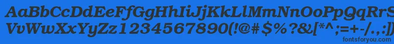 BookmantttBolditalic Font – Black Fonts on Blue Background