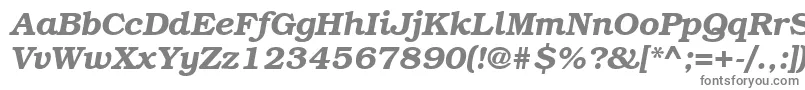 フォントBookmantttBolditalic – 白い背景に灰色の文字