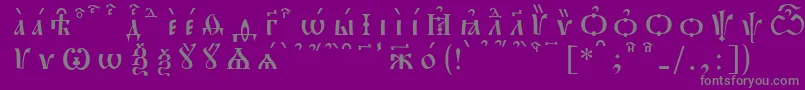 fuente PochaevskKucsSpacedout – Fuentes Grises Sobre Fondo Morado