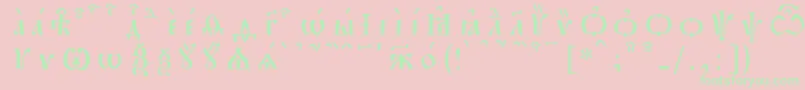 PochaevskKucsSpacedout Font – Green Fonts on Pink Background