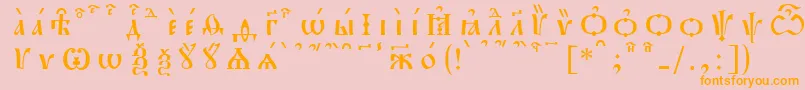 PochaevskKucsSpacedout Font – Orange Fonts on Pink Background
