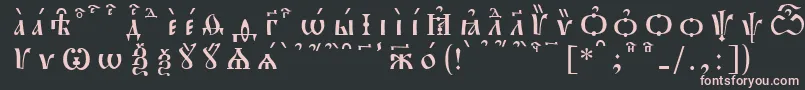 PochaevskKucsSpacedout Font – Pink Fonts on Black Background
