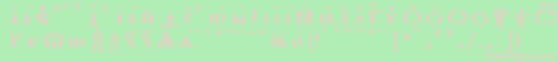 PochaevskKucsSpacedout Font – Pink Fonts on Green Background