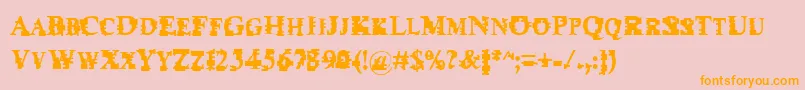 Psiborgz Font – Orange Fonts on Pink Background