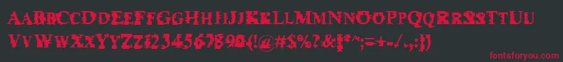 Psiborgz Font – Red Fonts on Black Background