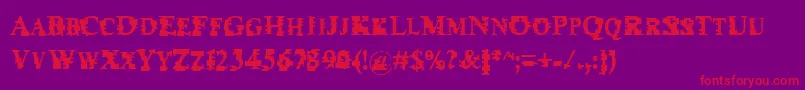 Psiborgz Font – Red Fonts on Purple Background