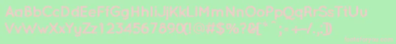 OcieBold Font – Pink Fonts on Green Background