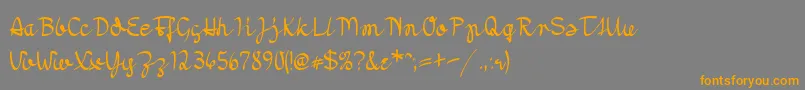 MoradoNib Font – Orange Fonts on Gray Background