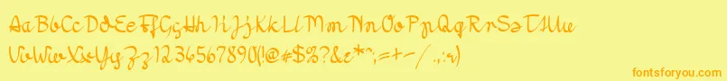 MoradoNib Font – Orange Fonts on Yellow Background