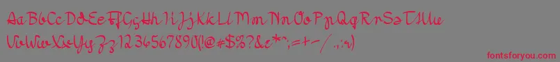 MoradoNib Font – Red Fonts on Gray Background