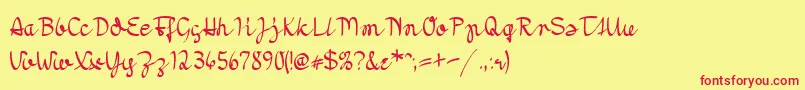 MoradoNib Font – Red Fonts on Yellow Background