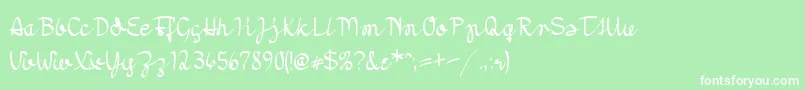MoradoNib Font – White Fonts on Green Background