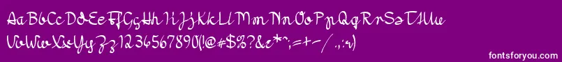 フォントMoradoNib – 紫の背景に白い文字