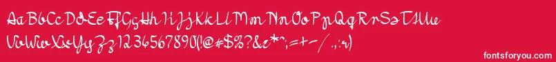 MoradoNib Font – White Fonts on Red Background