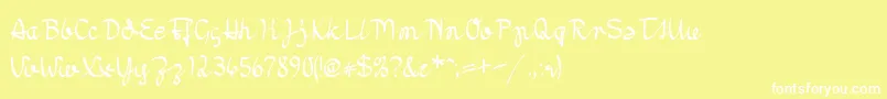 MoradoNib Font – White Fonts on Yellow Background