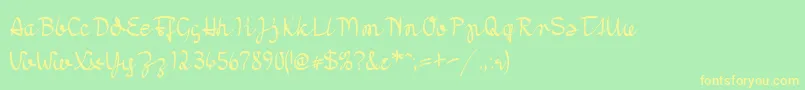MoradoNib Font – Yellow Fonts on Green Background