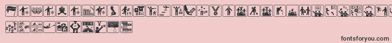 Olympukl Font – Black Fonts on Pink Background