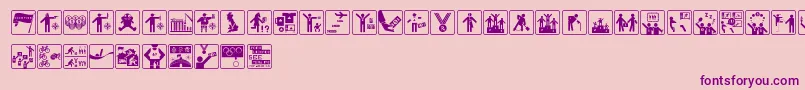 Olympukl Font – Purple Fonts on Pink Background