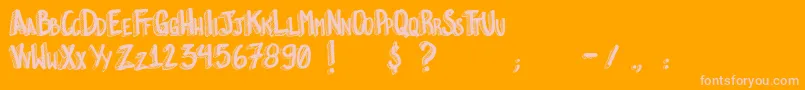 Esquisito Font – Pink Fonts on Orange Background