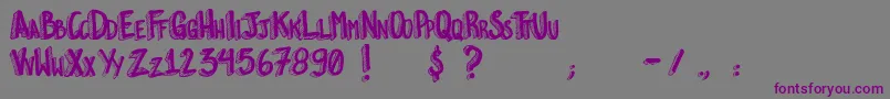 Шрифт Esquisito – фиолетовые шрифты на сером фоне