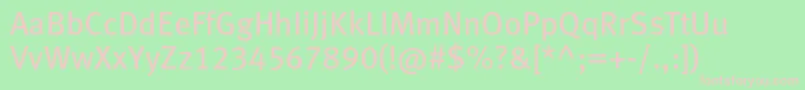 Metabooklfc Font – Pink Fonts on Green Background