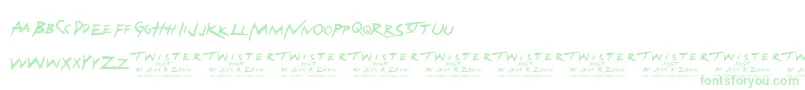 Шрифт Twister – зелёные шрифты на белом фоне
