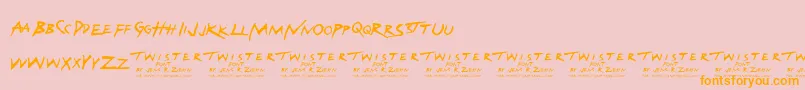 Подробнее о шрифте Twister Шрифт Twister – оранжевые шрифты на розовом фоне