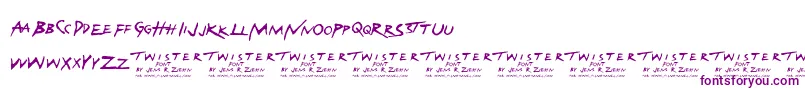 Twister-fontti – violetit fontit