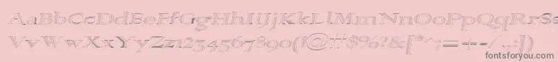 Alpharev ffy-Schriftart – Graue Schriften auf rosa Hintergrund