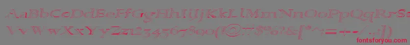 Alpharev ffy-Schriftart – Rote Schriften auf grauem Hintergrund